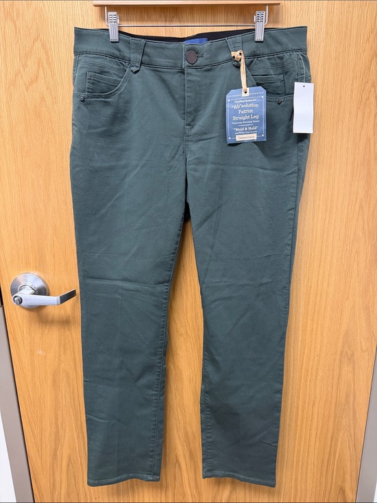 Democracy Denim - Democracy Women's “Ab Solution” Patriot Straight Leg Jeans in Dark Green 14W